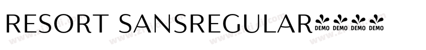 Resort SansRegular字体转换